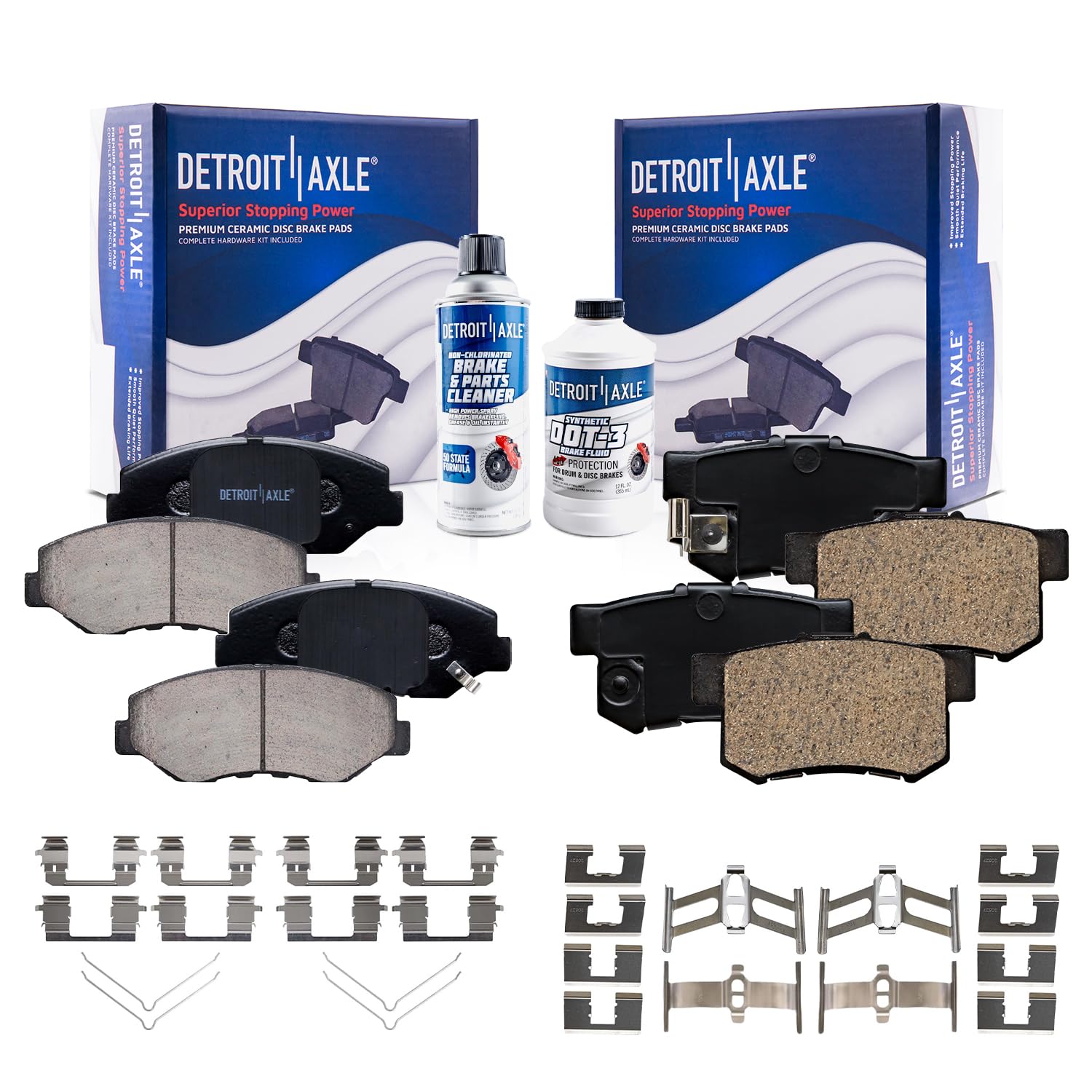 Detroit Axle - Brake Pads for 2003-2007 Honda Accord 2012-2015 Civic