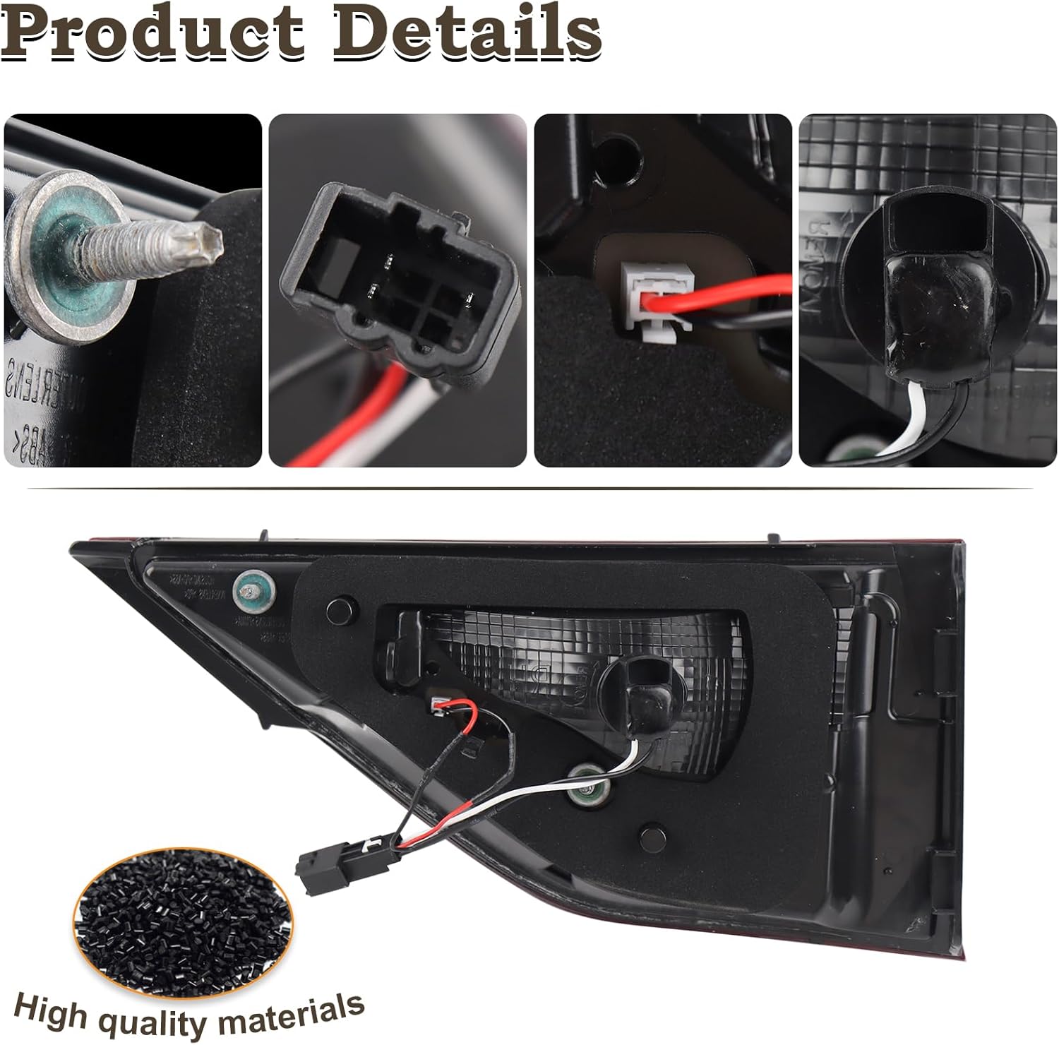 LH LED Inner Tail Light Fit for 2018 2019 2020 2021 Chevy Traverse Chevrolet Rear Lamp Assembly With Bulbs Left Driver Side 85164974 GM2802117