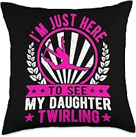 Vista 1 de Baton Twirler, I'm Just Here To See, Dance Baton Majorette Throw Pillow