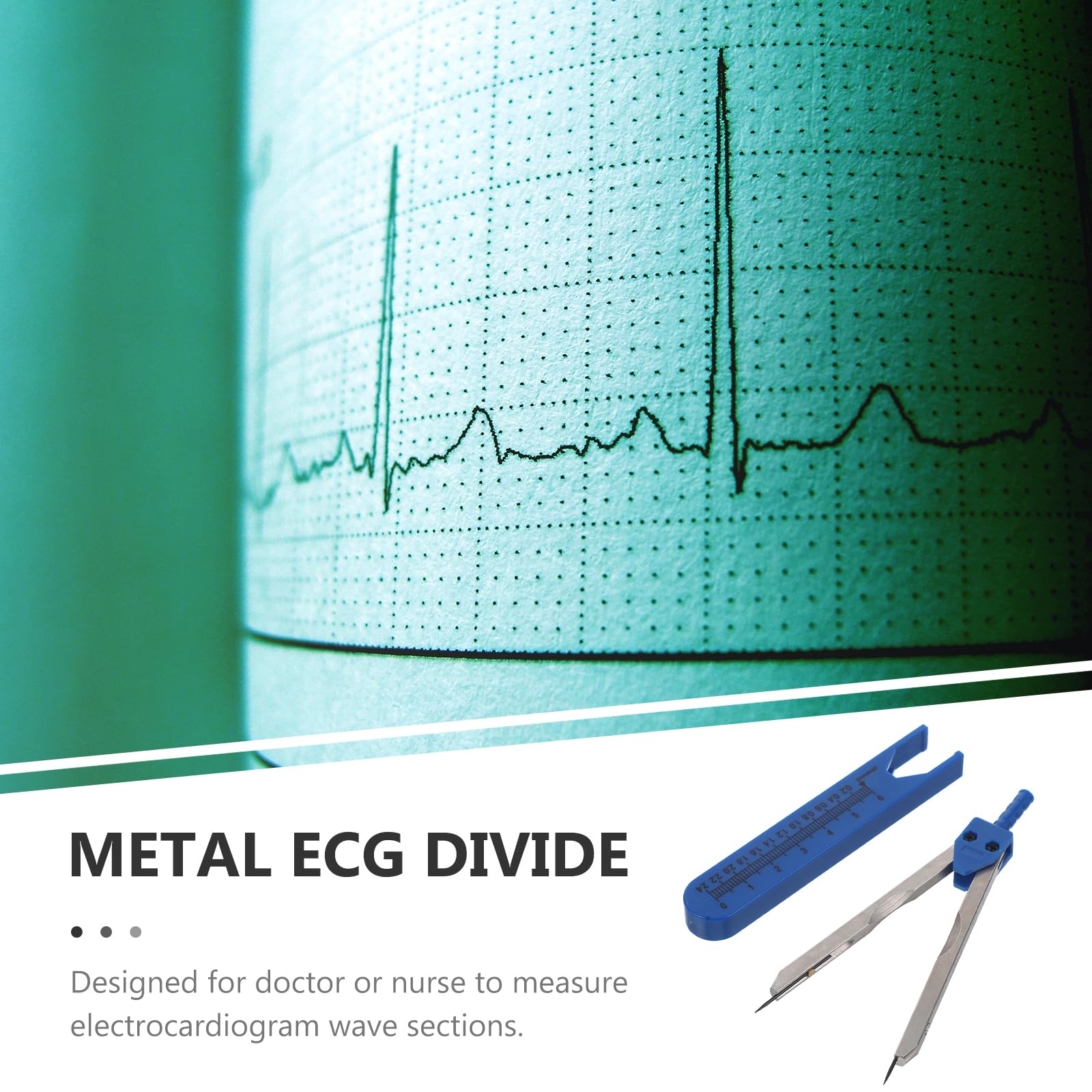 iplusmile Caliper - Caliper de metal para de freno de, medidor con regla, herramienta de medición para medir electrocardiografía (azul)