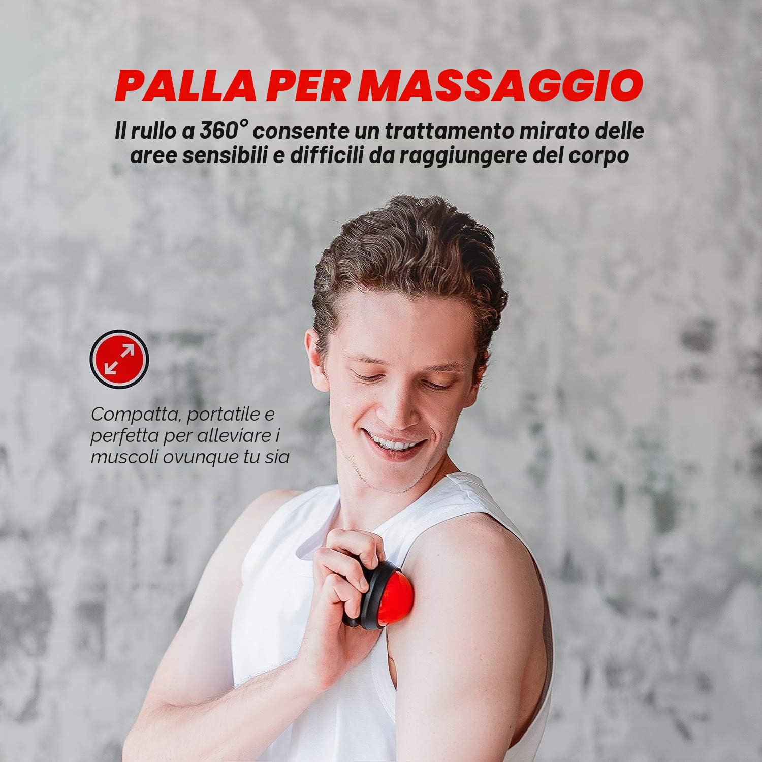 ELVIRE SPORT Foam Roller | Rullo, Palla Massaggio Muscolare per Tessuti Profondi, Schiena, Gambe, Piedi, Collo o Fascite Plantare