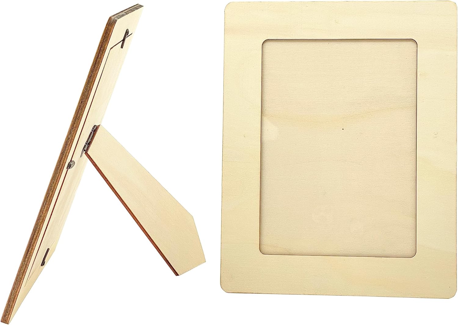 Cregugua Pack of 12 Wooden Picture Frames Unfinished Wood Photos Frames 5x7 for Crafts