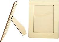 Vista 2 de Paquete de 12 marcos de fotos de madera sin terminar de 5 x 7 pulgadas para manualidades