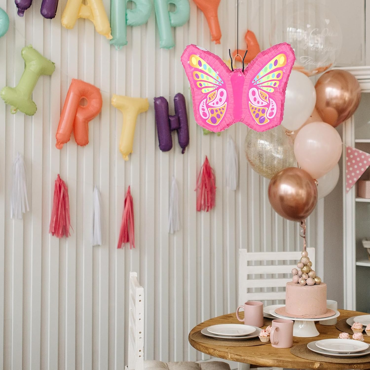 Butterfly-shaped Birthday Pinata for Party Fun Fiesta Decoration Interactive Plaything for Boy Girl Celebrations and Themed Birthday Events