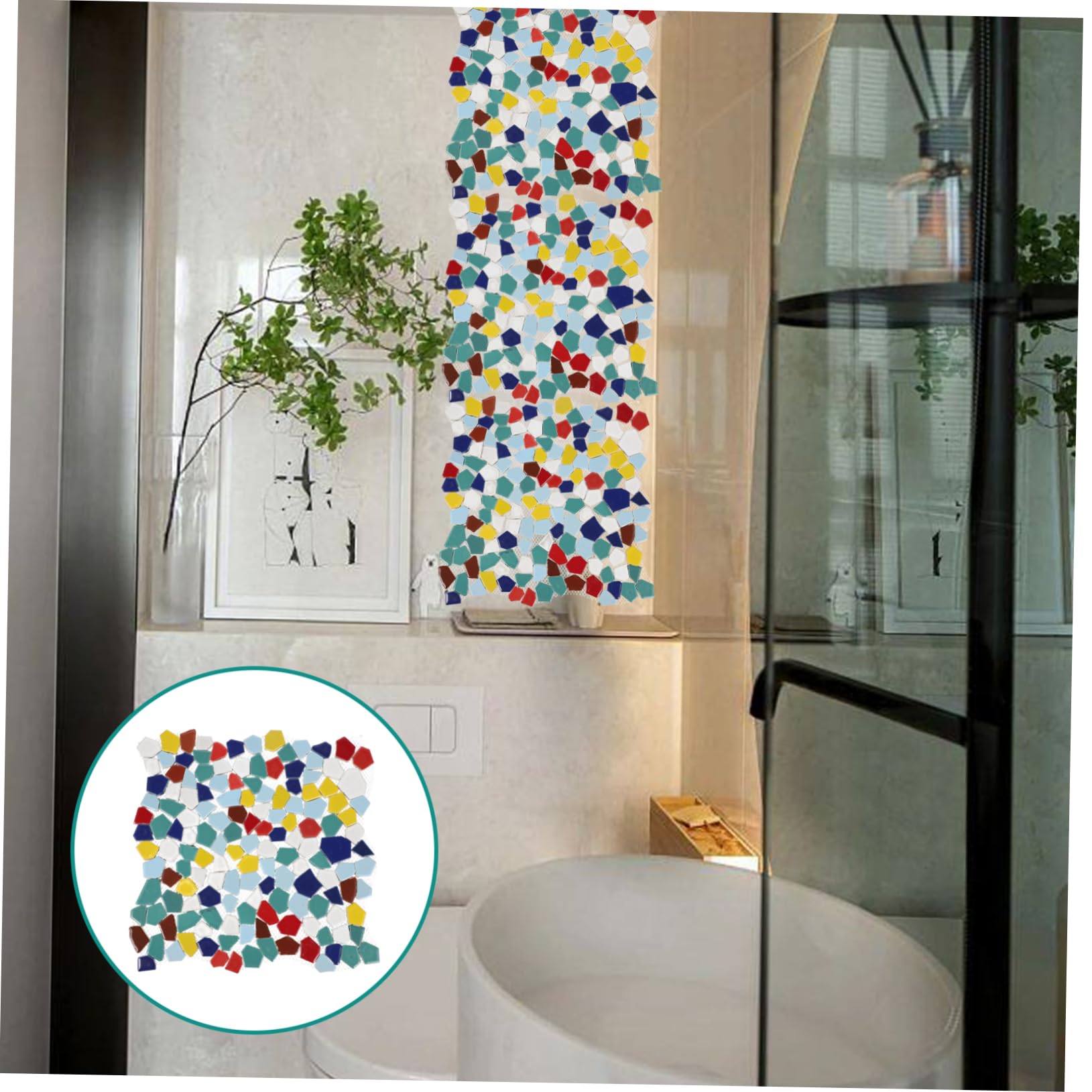 Hohopeti Teselas para Mosaicos de Cerámica, Piezas Irregulares para Manualidades Diy, Bordes Uniformes, Decoración del Hogar y Arte