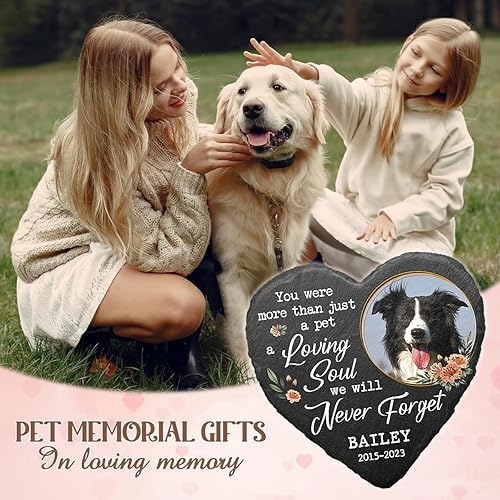 Miniatura 16 de Pawfect House Piedra conmemorativa para perros, Piedra conmemorativa personalizada para mascotas con foto, Regalos conmemorativos para mascotas