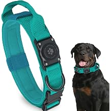Tactical AirTag Dog Collar, 100% Waterproof Integrated AirTag Holder
