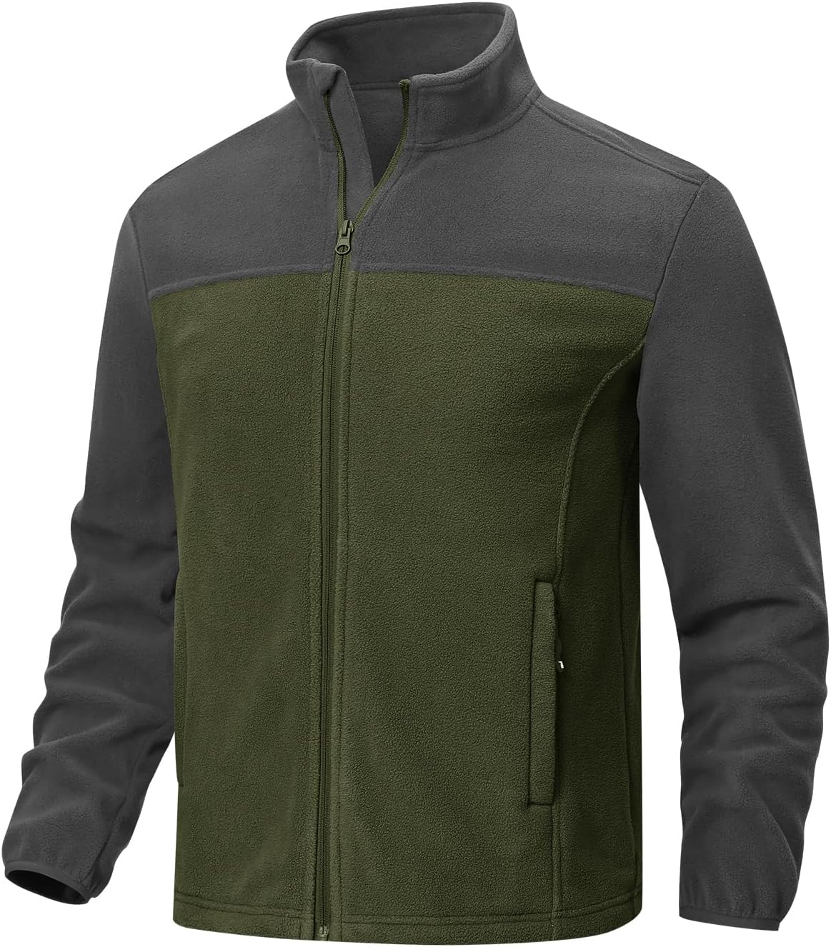 TBMPOY Men's Fleece Jacket Full Zip Lightweight Jackets Fall Winter Casual Warm Coat 4 Pockets for Hiking Outdoor