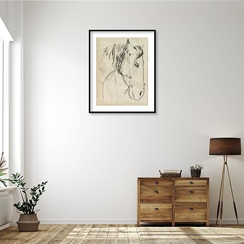 Miniatura 4 de Amanti Art Lienzo decorativo para pared, 41 x 33 pulgadas, diseño de caballo en brida, por Jennifer Paxton Parker, arte de pared de animales,