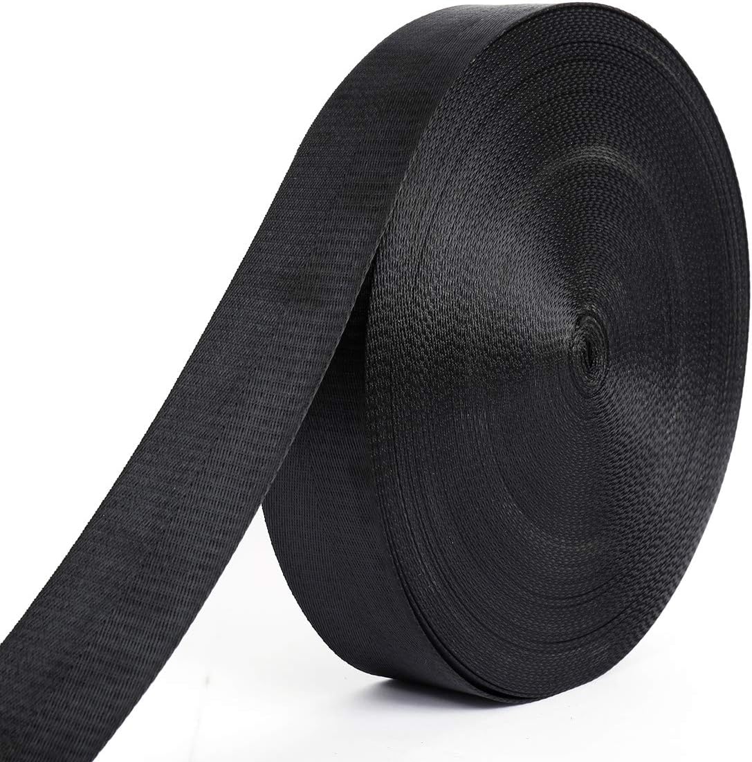 TOP оƒƒERS FANDOL Nylon Webbing - Heavy Duty Strapping for Crafting Pet Collars, Shoulder Straps, Slings, Pull Handles - Repairing Furniture, Gardening, Outdoor Gear & More (2 inch x 50 Yards, Black) 🛒 Flаѕh Sаlе FANDOL Nylon Webbing - Heavy Duty Strapping for Crafting Pet Collars, Shoulder Straps, Slings, Pull Handles - Repairing Furniture, Gardening, Outdoor Gear & More (2 inch x 50 Yards, Black)