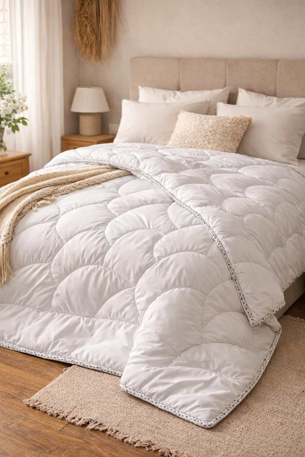 Merino Wool White Luxury Alpaca Duvet Alpaca Wool Duvets – All Year/Seasons (220X230cm King Size)