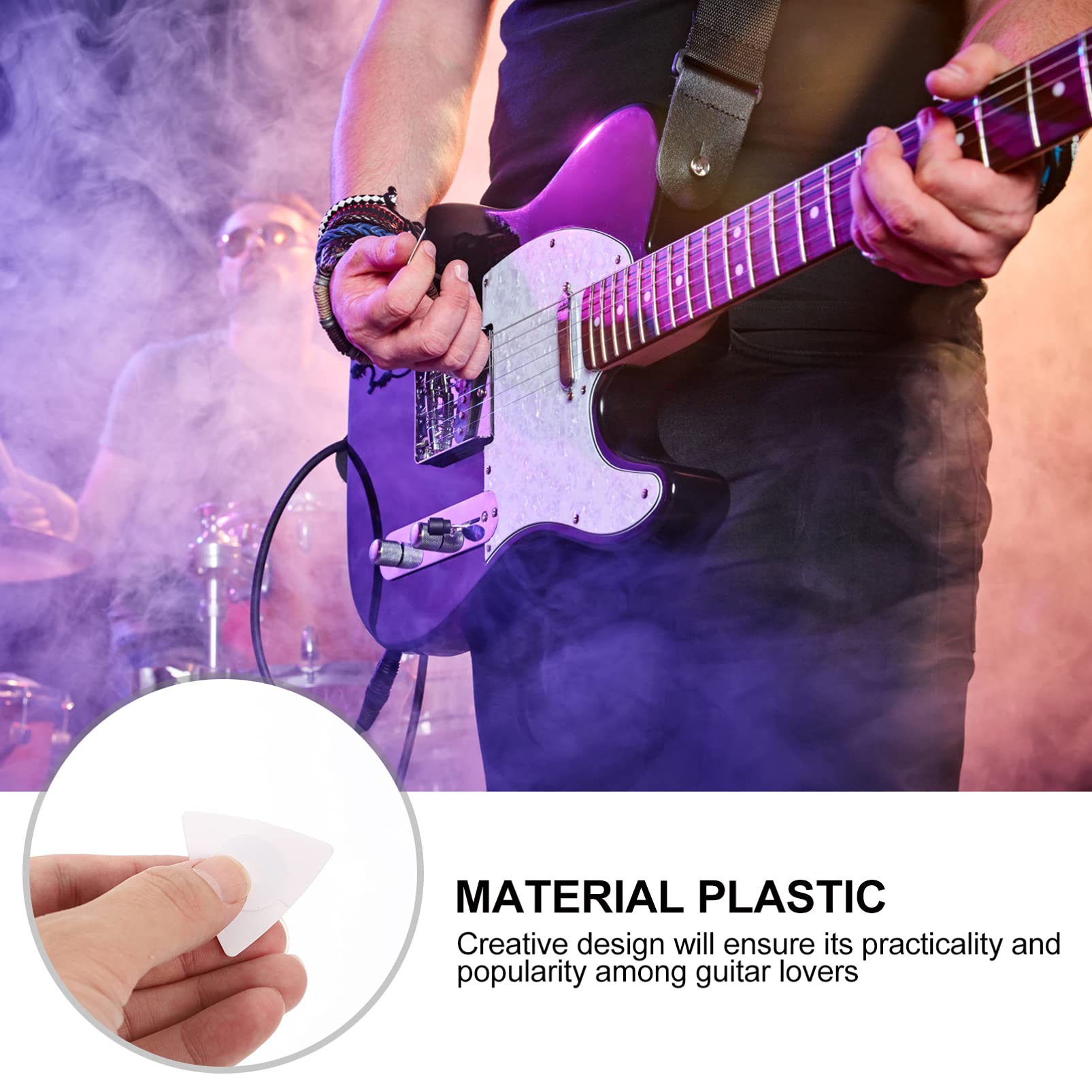 4juegos Púas De Guitarra Triangulares Estilo Elegante Accesorios Para Guitarristas Púas Negras y Blancas Mejora Tu Sonido Al Tocar