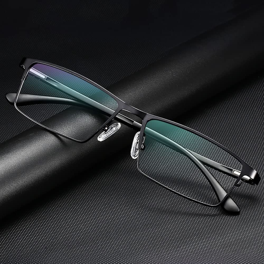 Gafas De Lectura Bifocales con Protección UV para Hombres Lectores Gafas De Sol Multifocal Gafas Ópticas Presbicia Vista Cansada (Color : Black, Size : +1.50)