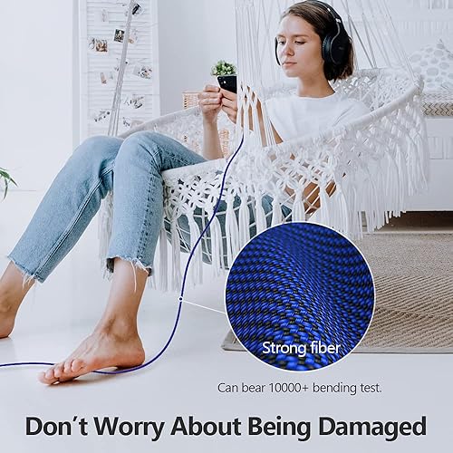 Miniatura 5 de Cable de carga USB tipo C de 10 pies, 3 unidades, USB A a USB C, cable de carga rápida compatible con iPhone 16 15 Pro Max, Samsung Galaxy S24 S23