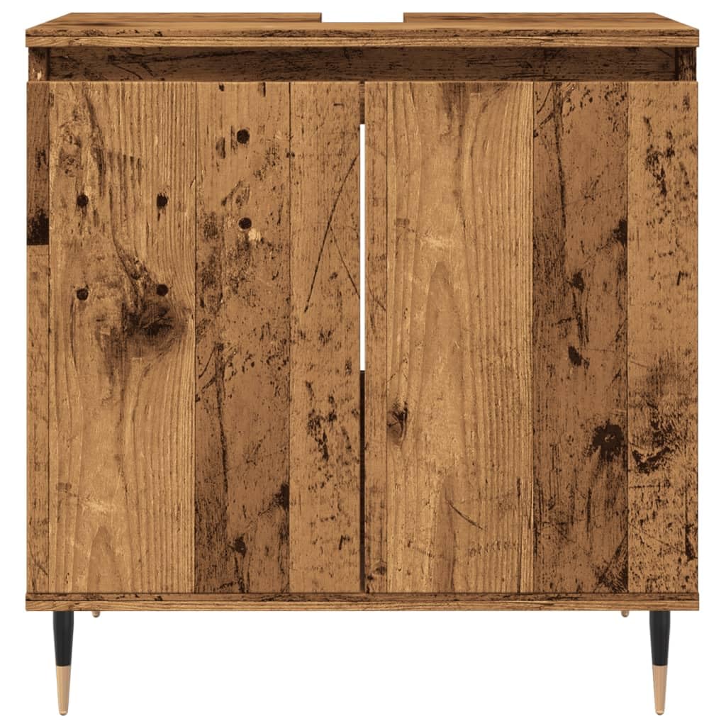 ShGaxin Szafka łazienkowa Drewno inżynieryjne w wieku 58x33x60 cm, meble łazienkowe, meble szafowe, pomocnicza szafka łazienkowa, mała szafka857214