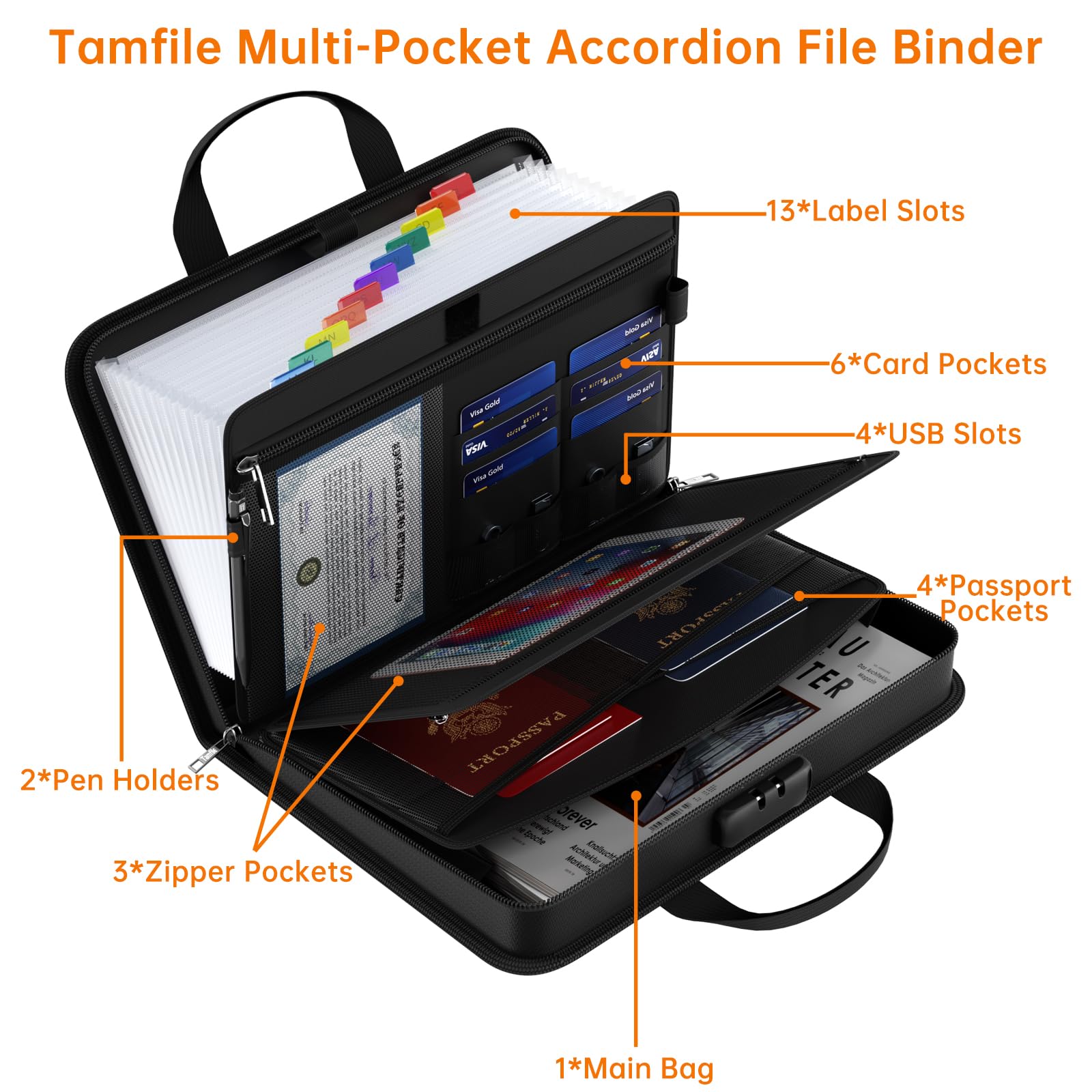 Amazon.com : 5200℉ Fireproof Accordion File Organizer with Lock
