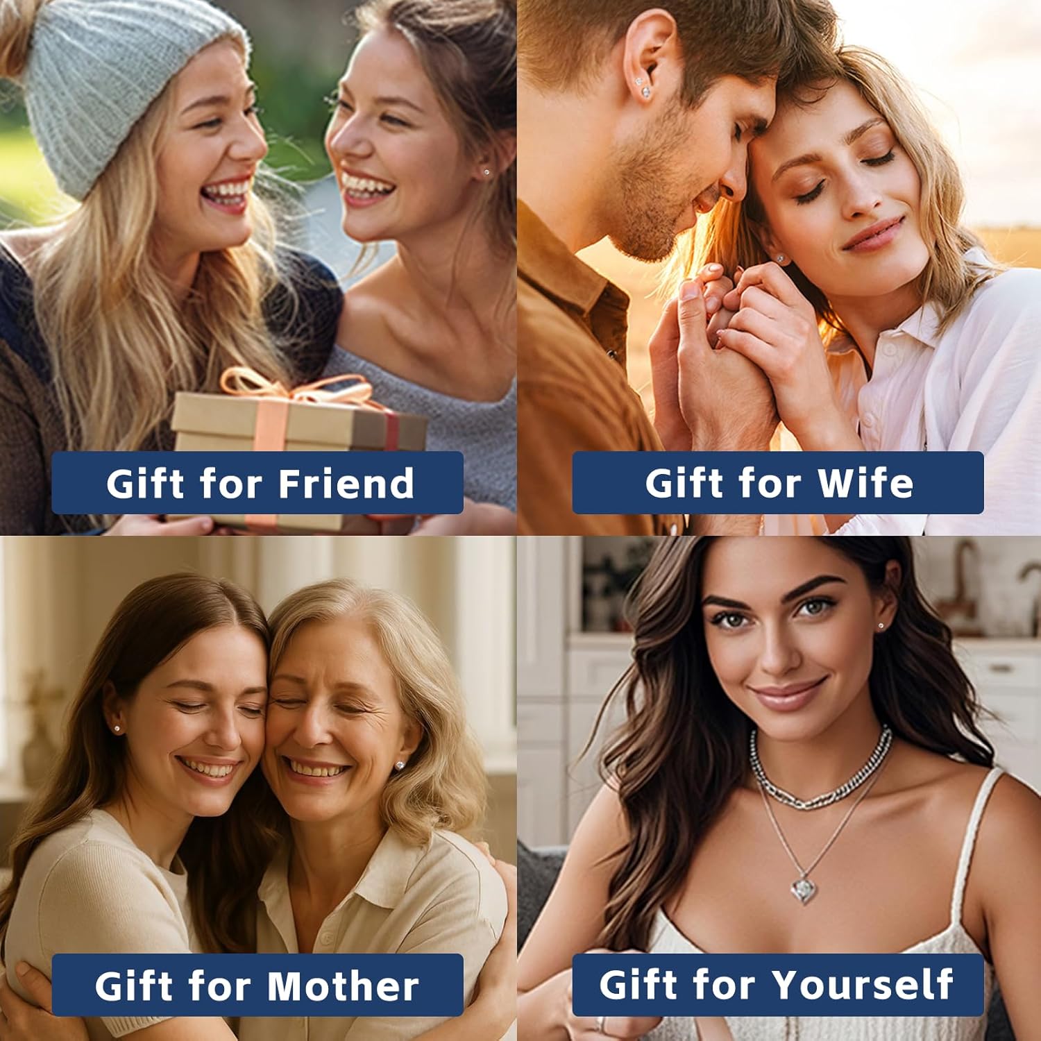 Moissanite Silver Earrings Women Men：Screw Back Hypoallergenic Moissanite Stud Brilliant Wedding Earrings - Image 5