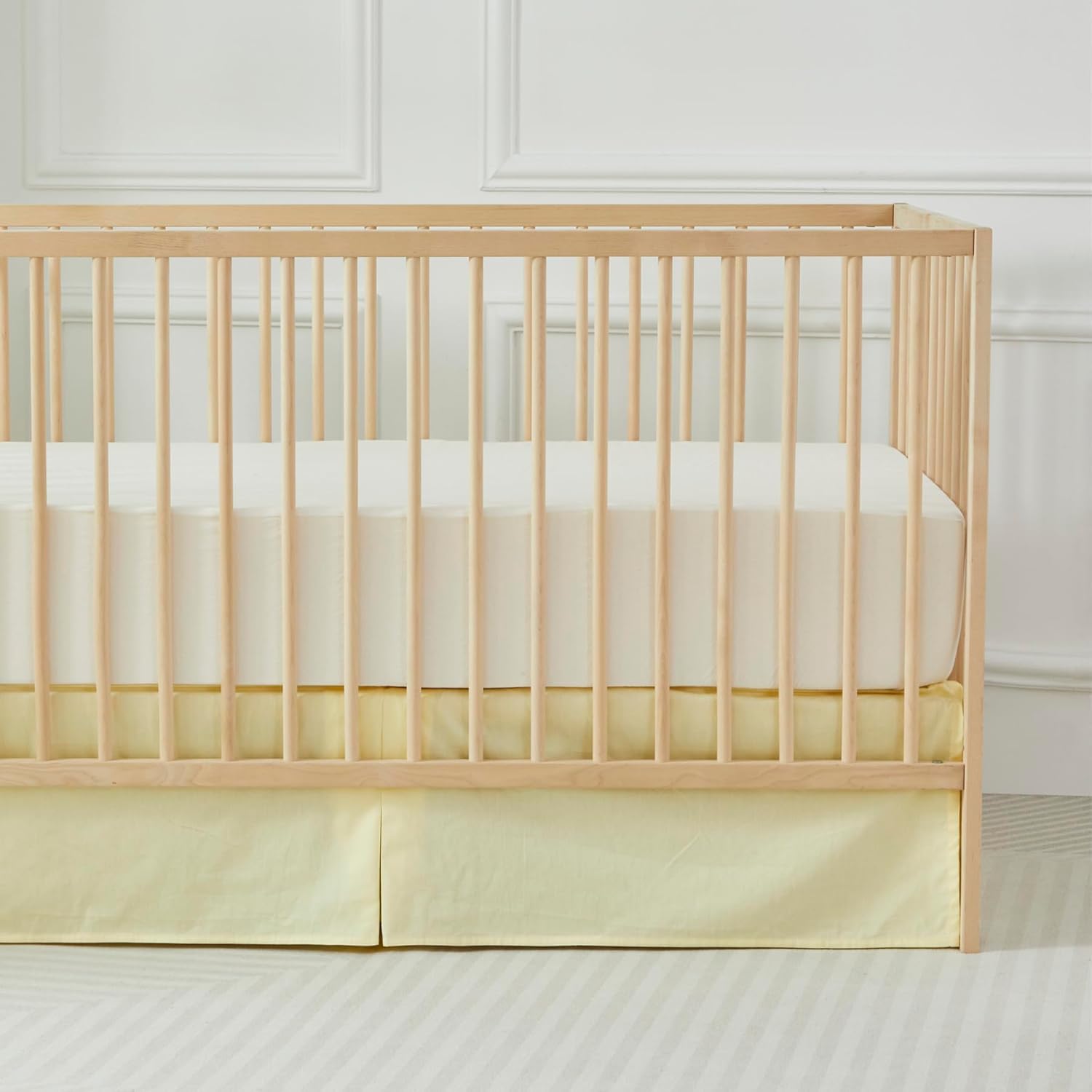 Brandream Crib Skirt Gingham Tailored, Baby Boy, Baby Girl, Gender Neutral Crib Skirt, Toddler Bedskirt Farmhouse Chic Nursery Crib Bed Skirt, Boho Bohemian Sage Green Gingham Dust Ruffles