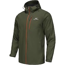 NORDIC OUTLAND Mens Lightweight Hooded Waterproof Rain Jacket Breathable Raincoat Shell for Outdoor Mountain Hiking