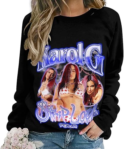 PAPERBAGS Sweatshirt Womens Graphic Crewneck Long Sleeve Sweatshirts Casual Pullover Tops