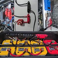 QIMEI-SHOP 250A Busbar 12V-48V DC Elosztóblokk Autó RV Hajó Piros Fekete 2db 5