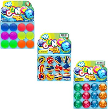 2CHILL Super Hi Bounce Bouncy Balls 12 Balls Assorted Style JA-RU Small Toys Party Favors Racketball Kids Prize Giveaways Gift Toy Bouncy Balls for Kids Ball Gift Set. 967