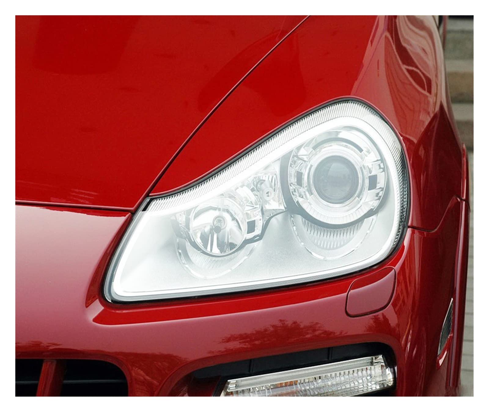 Dla Porsche Cayenne Około 2007-2010 Reflektor Samochodowy Szklany Klosz Przezroczyste Części Samochodowe Auto części karoserii (Rozmiar : Left)