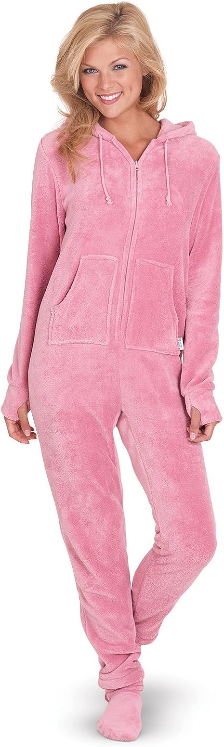 PajamaGram womens Womens Onesie With Hood - Image 2