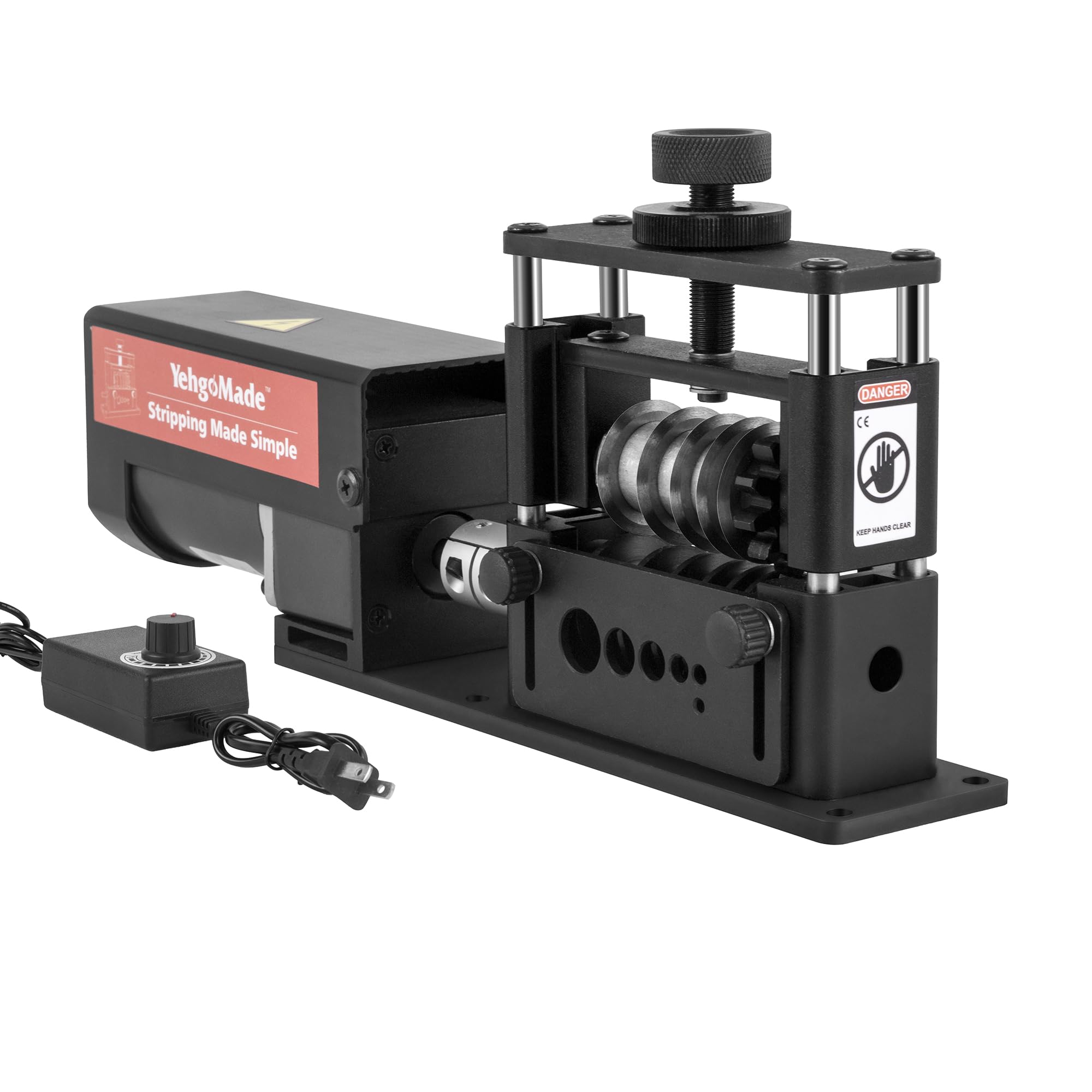 XARILK Wire Stripper, Automatic Electric Wire Stripper Machine, 6 Channels 5 Carbide Blades, Efficiently Recycles Cables, Applies to Copper Wires, Power Tool for Electricians and Home Workshops