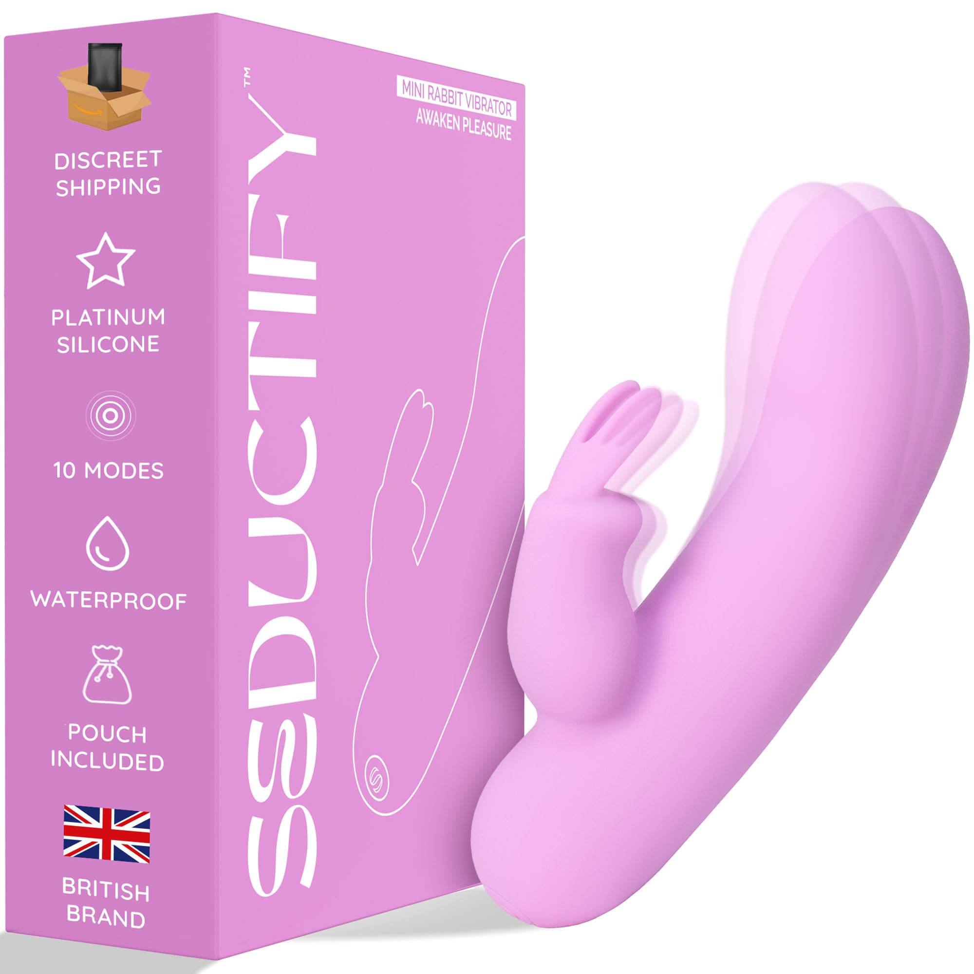 Amazon.com: SEDUCTIFY - Mini Rabbit Vibrator Dildo Adult Sex Toy for Women  with 10 Vibrating Modes [Dual G-Spot & Clitoral, Premium Silicone,  Lightweight] - Vibrator Female Sex Toy - Waterproof, Quiet, Body-Safe :