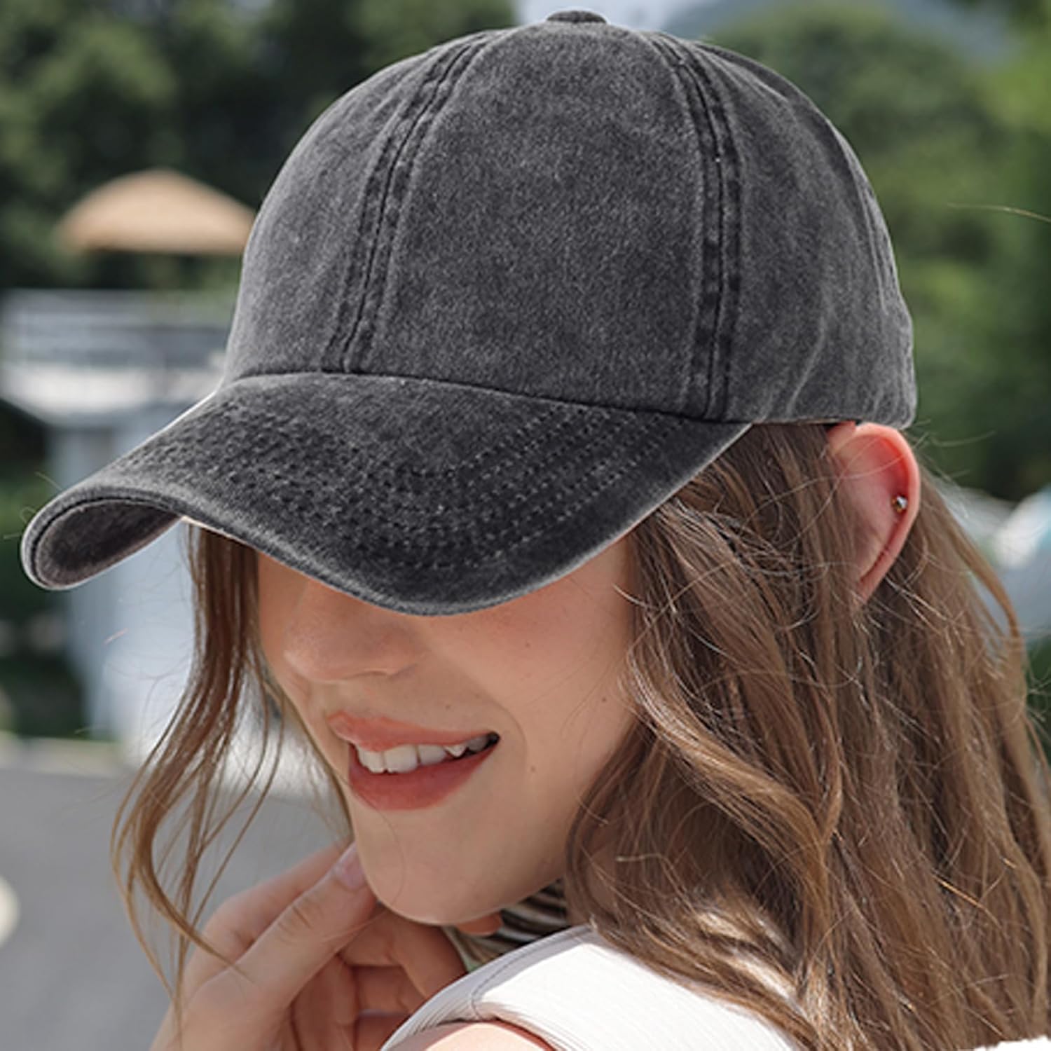 6 Pack Distressed Baseball Cap Washed Cotton Dad Hat for Men Women