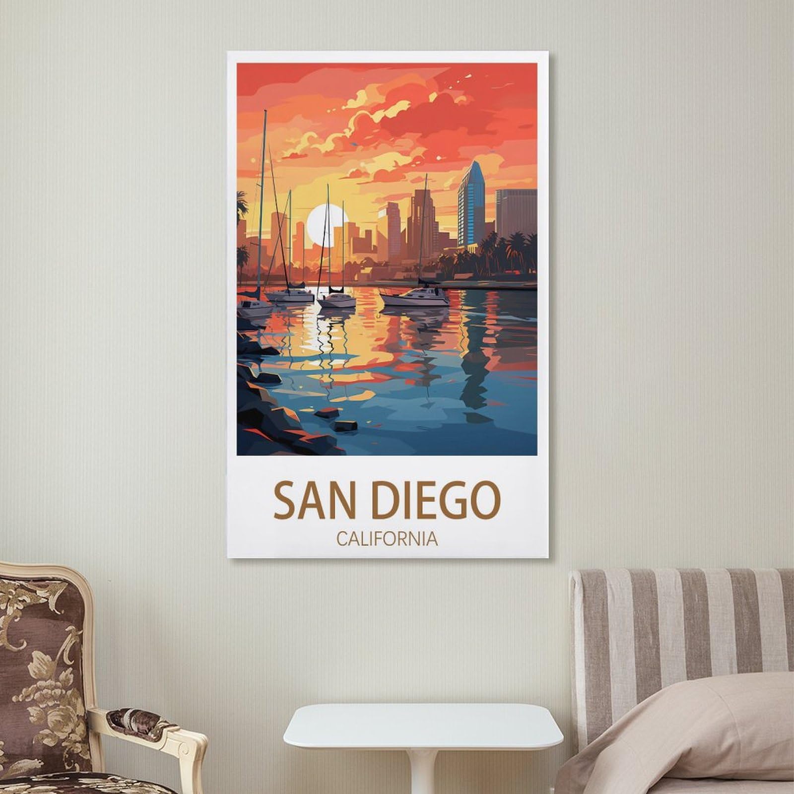 Amazon.com: CXHNOGX San Diego California Vintage Travel Posters