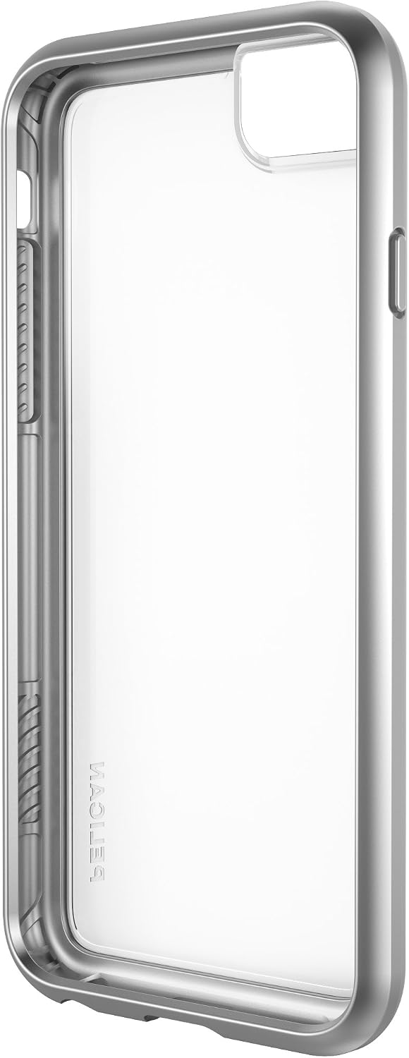 Pelican iPhone Case for 6,7,8, and SE, Adventurer Series - Military Grade Drop Tested, TPU, Polycarbonate Case for Apple iPhone 6,7,8, and SE (Clear/Silver) (C35100-000A-CLMS)