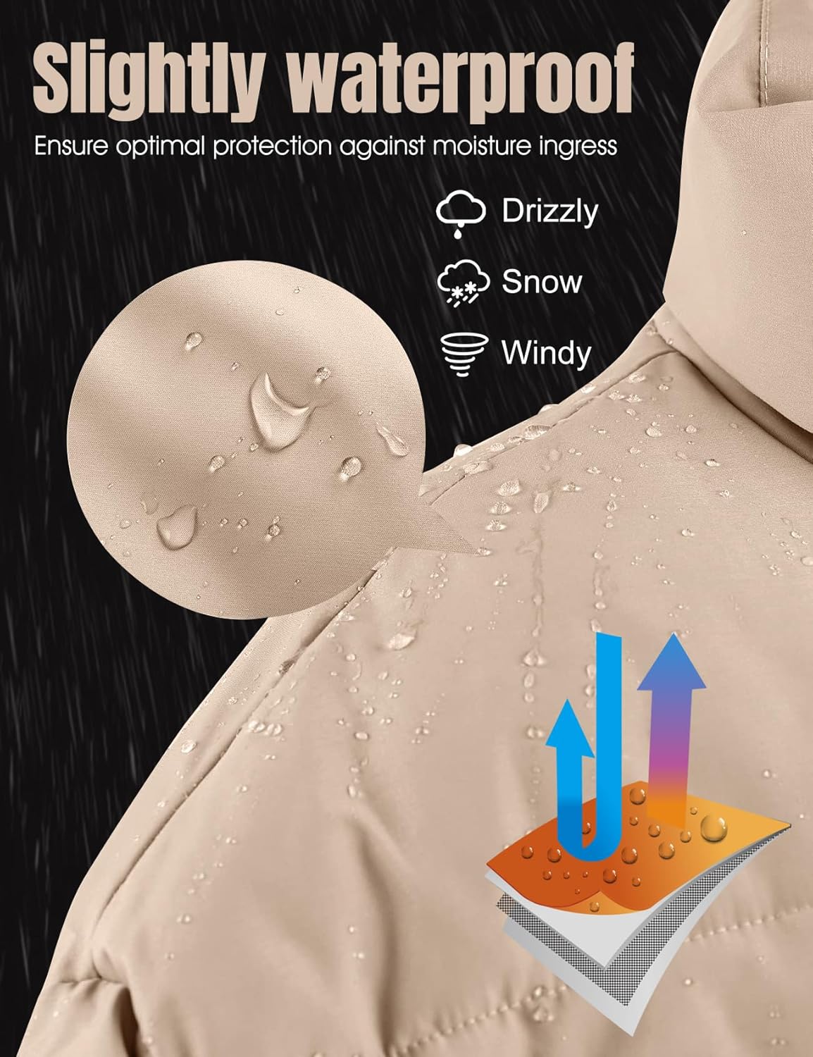 Flygo Winter Cropped Puffer Jacket Coats for Women 2025 Short Warm Quilted Jackets Outerwear with Pockets - Image 5