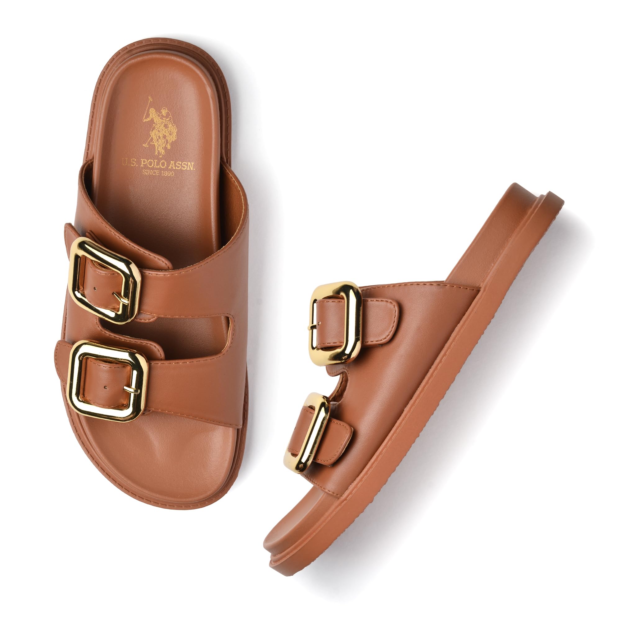 U.S. POLO ASSN. Womens GIOVANNA Tan Sandal - (UK3) (US4) (1FD24735K06) (B0DCDFM7HT) Amazon Price History, Amazon Price Tracker