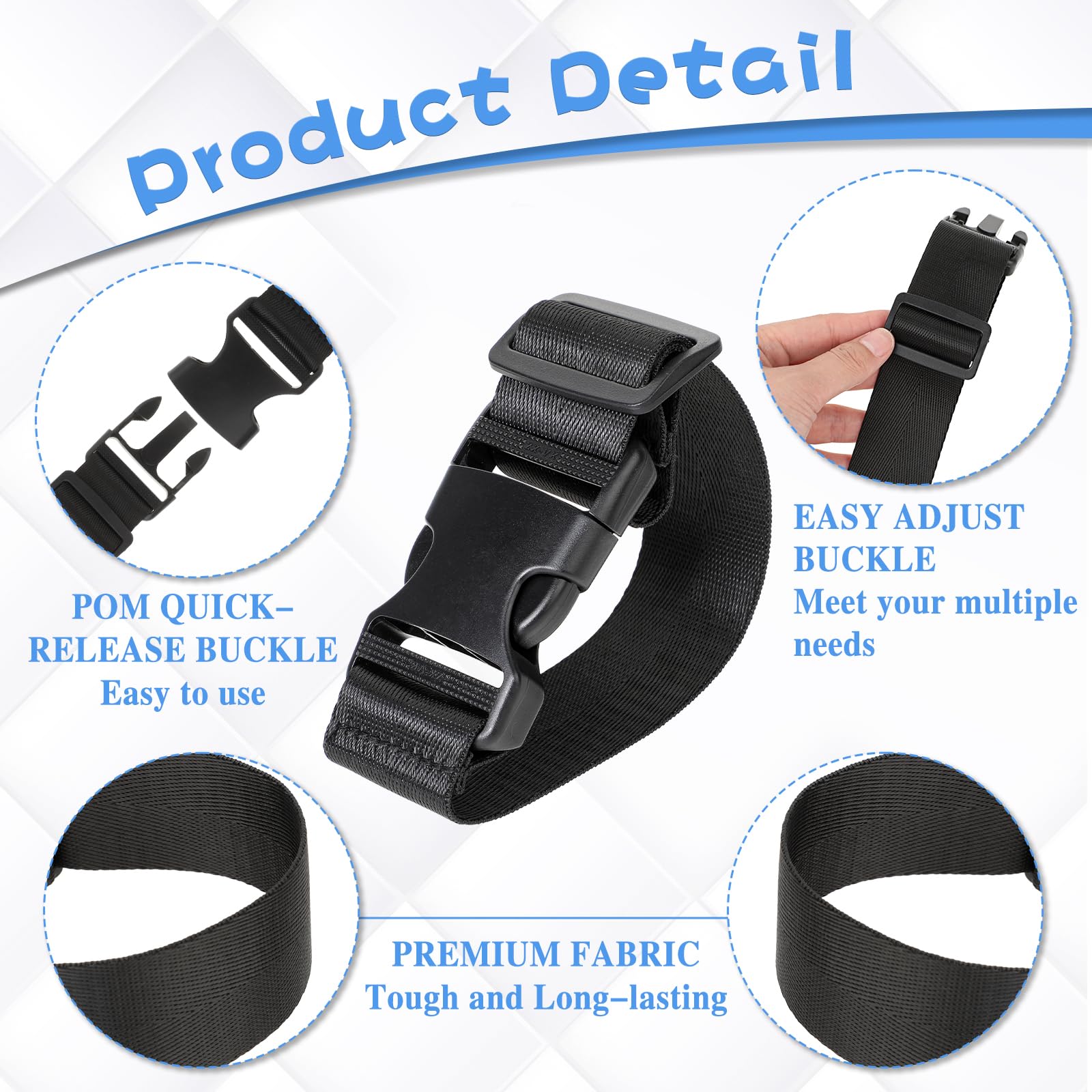 Heavy Duty Voeg Een Tas Bagageriem Verstelbare Houder Carry On Bagage Koffer Riem Ringen Haak Handtas Clip