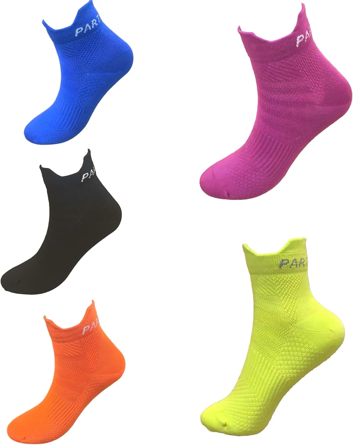 Women's ankle running socks, sports cushioning low cut moisture wicking cotton short sports socks, 5 pairs set