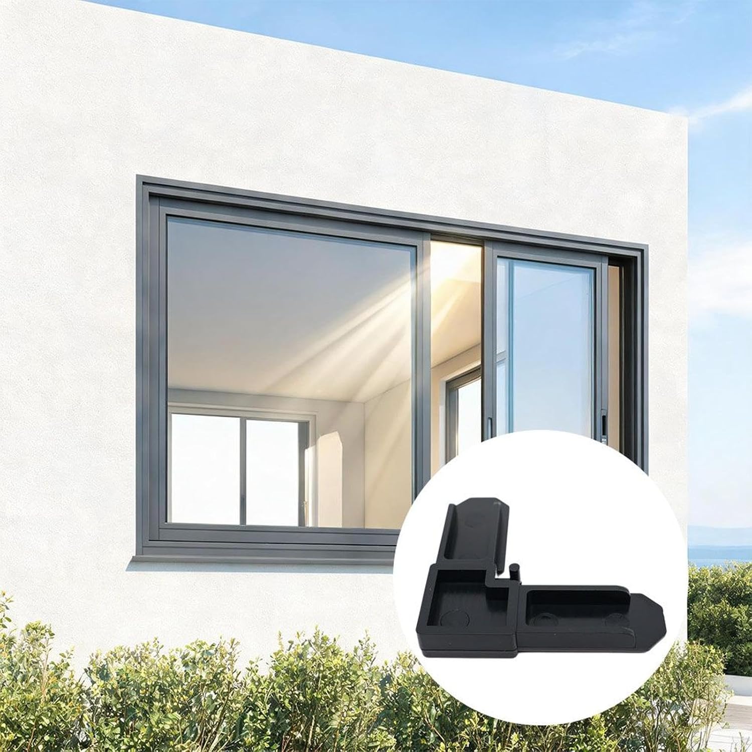SagaSave 8 Pack Black Window Screen Frame Corner, Plastic Right Angle Connector Joint Key Replacement for Sliding Casement Storm Doors Panels, 52x52mm