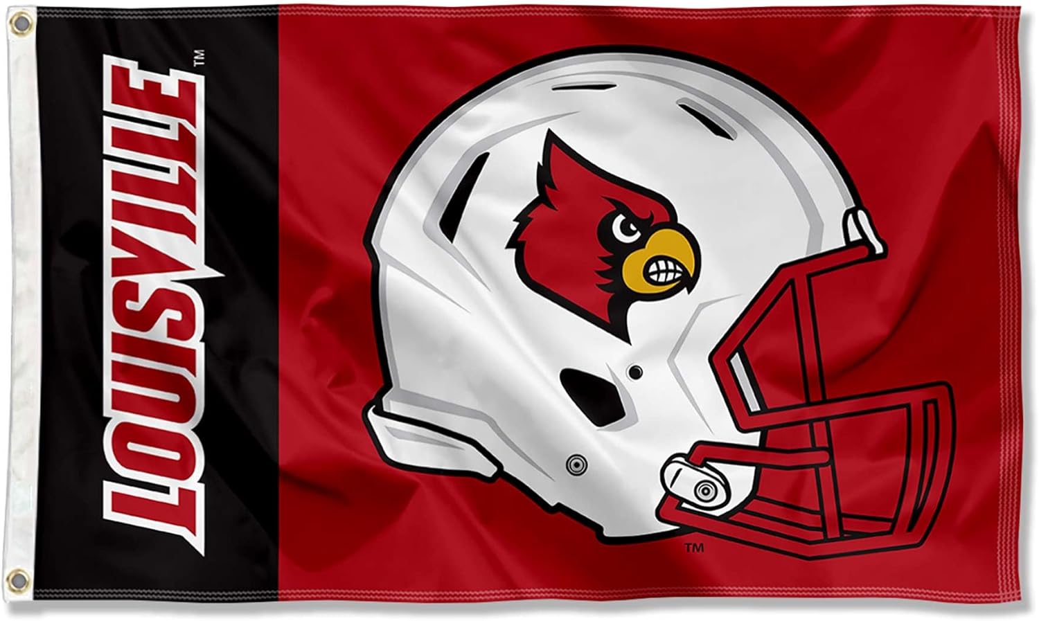 College Flags & Banners Co. Louisville Cardinals Football Helmet 3x5 Flag