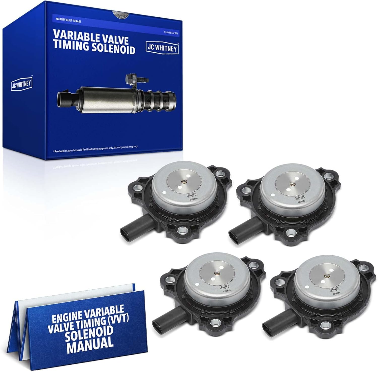 JC Whitney JFBAJCWTCV00084 Set of 4 Intake & Exhaust Engine Variable Valve Timing Solenoids (VVT) - Compatible with Mercedes-Benz C300, C350, C63 AMG, E300, E63 AMG S, S450, S560e, SL63 AMG