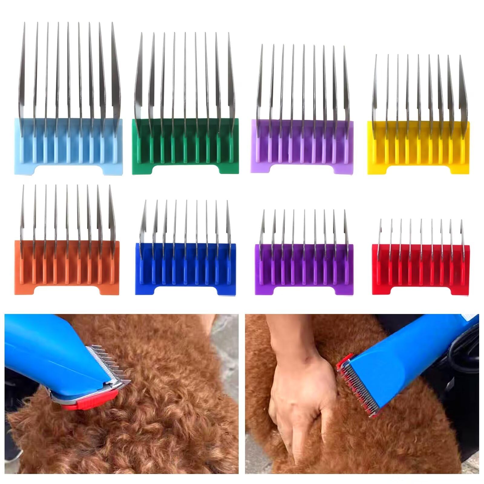 2024 Upgraded Animal Stainless Steel Attachment Guide Comb for 5-in-1 Detachable Blade,for Wahl Bravura Arco Chromado Figura Motion,Pet,Dog,Cat,Horse Clippers