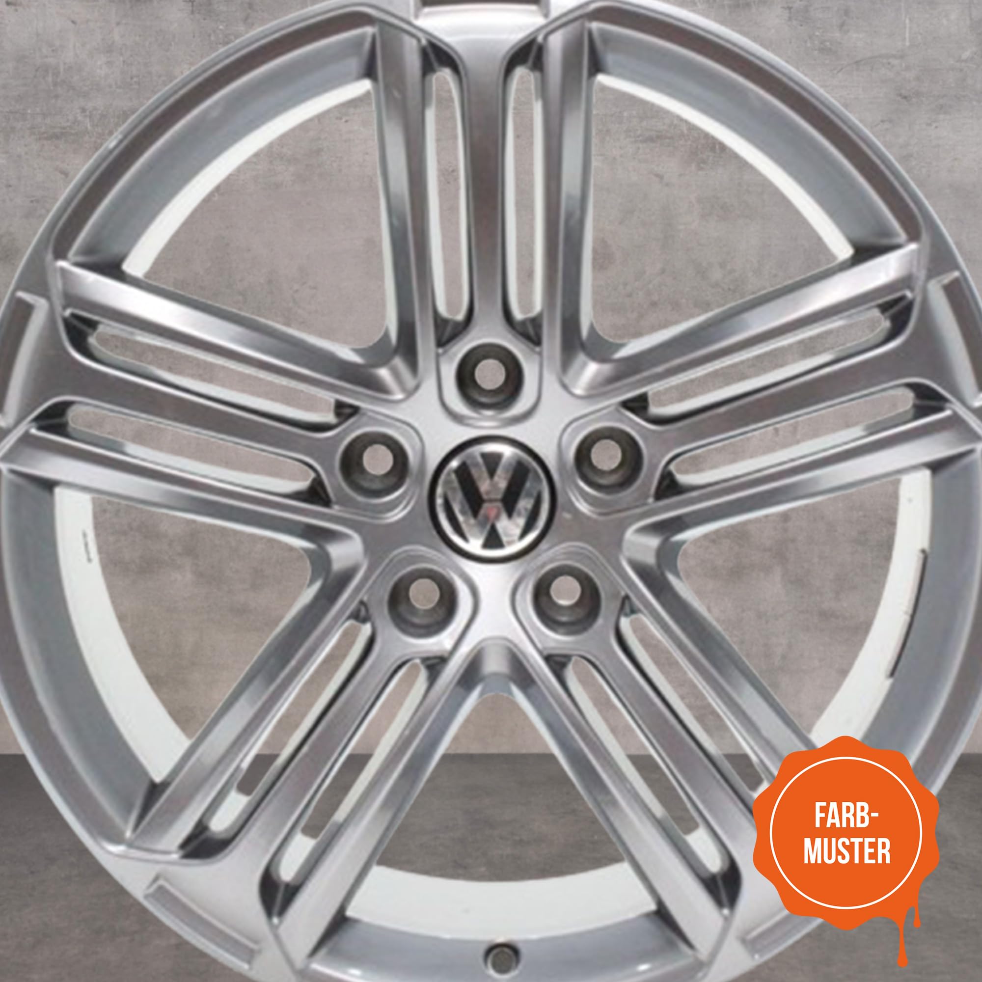 Felgenlack | passend für Farbton VW brilliantchrom L88Z BT | High-Solid | 1K Original OEM Felgenlack | Lackdose 1000 ml | für Reparatur- als auch Komplettlackierung