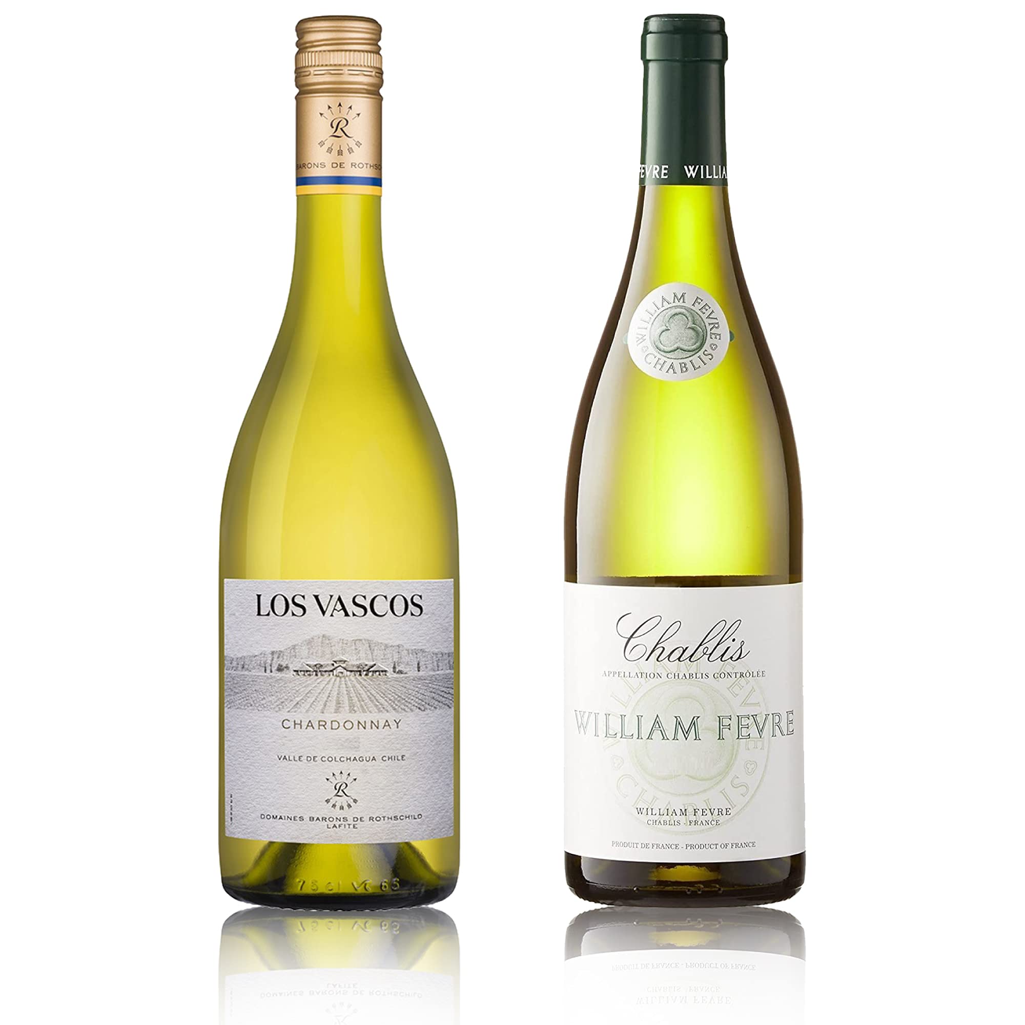 辛口 白ワイン シャルドネ 白2本飲み比べセット【ソムリエ厳選 フランス チリ飲み比べ】