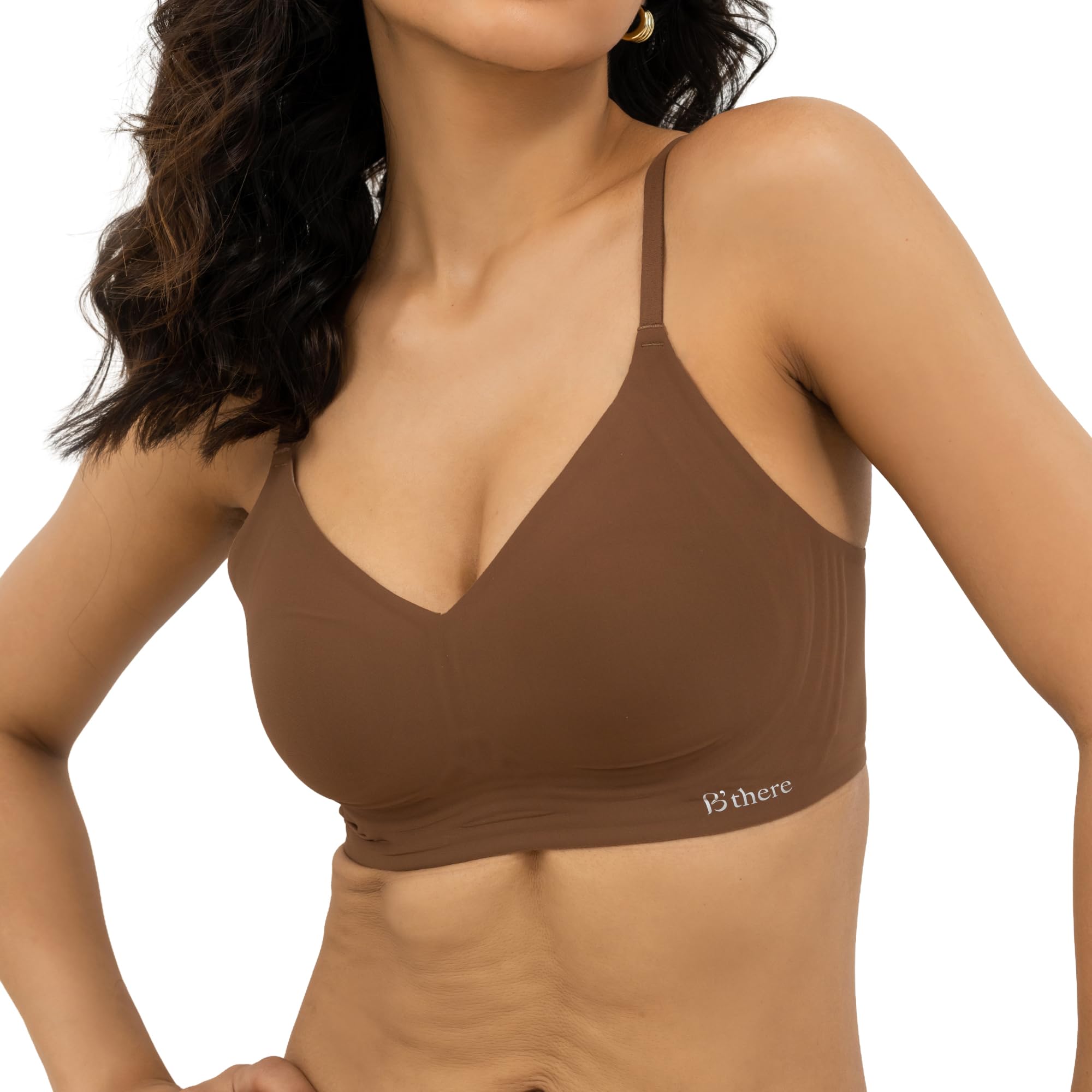 b'there B’There Women’s Premium Full Coverage Seamless Minimizer Bra | Zero-Stitch Technology, Flexible Underwire & in-Built Nipple Patch | Non Padded Everyday Bra with Back Closure-picture-10