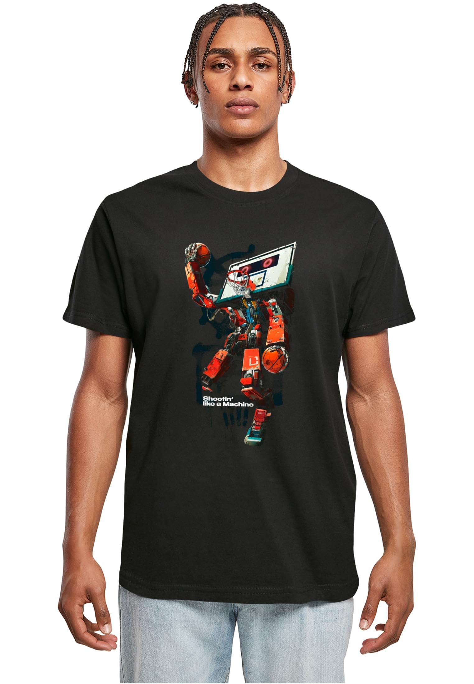 Mister Tee Herren Bball Robot Tee