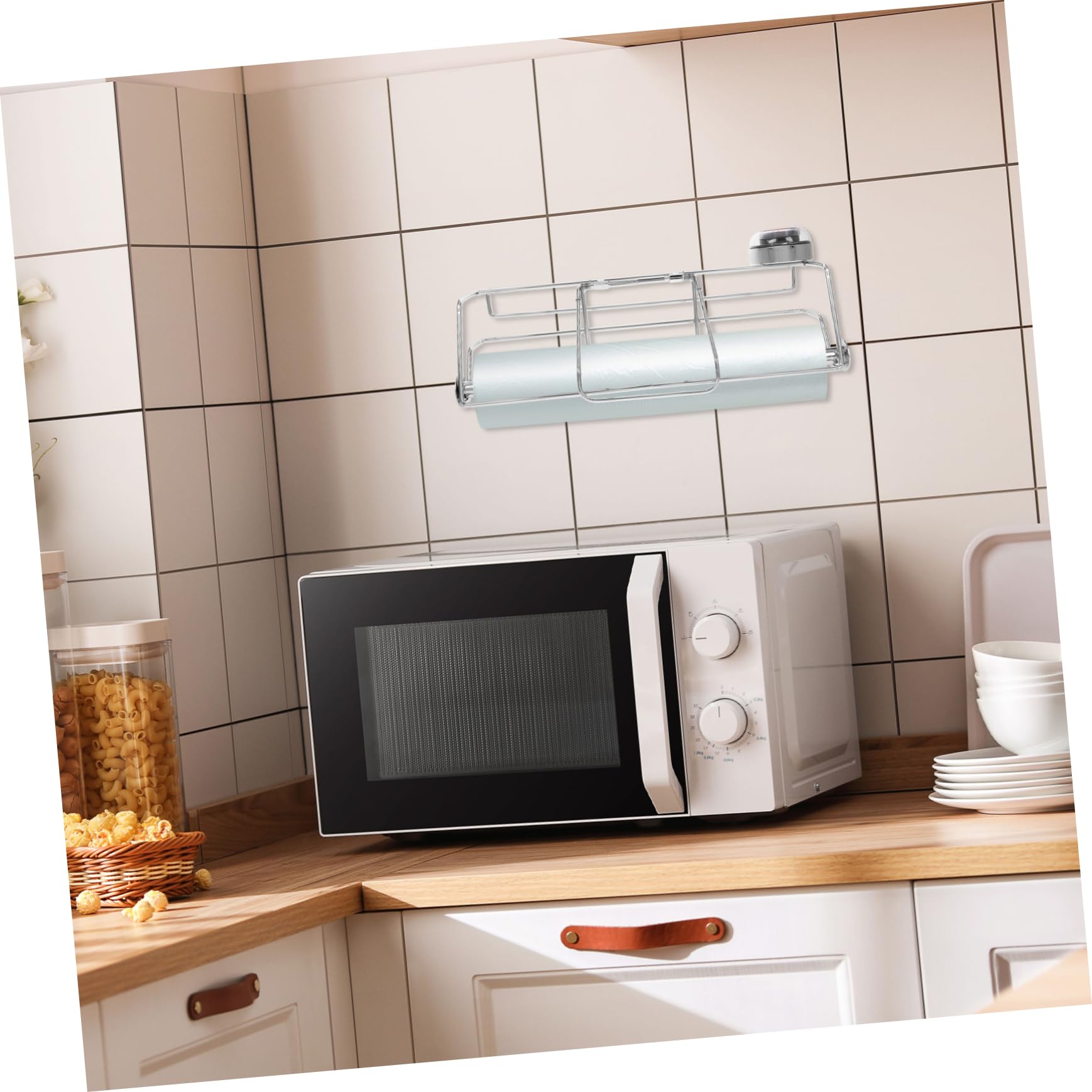 Dispensador De Bolsas De Acero Inoxidable Soporte Para Bolsas De Rollo De Supermercado Organizador De De Compras Reutilizables Para Uso Cocina Para Almacenamiento De Alimentos