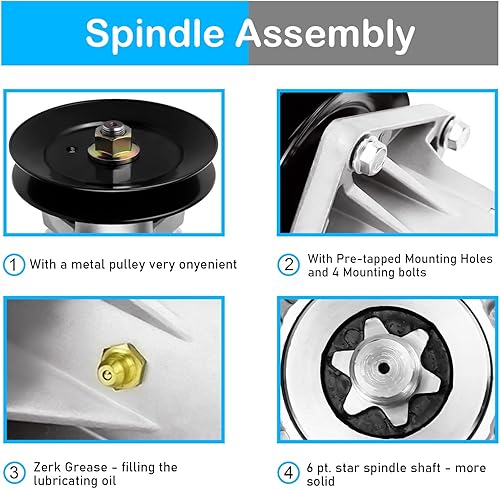 Miniatura 3 de Kit de reconstrucción de cubierta de 46 pulgadas para MTD White GT205 LT 946G 4600H Toro LX 460 465 466, husillo 112-0311 112-0383, hoja 112-0304