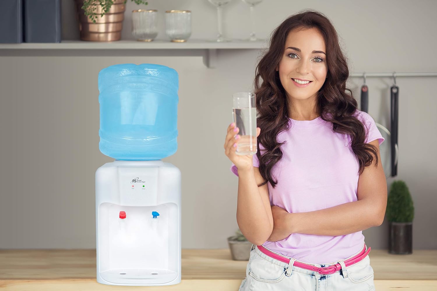 🛒 Crazy Deals Royal Sovereign Water Dispenser, 3/5 Gallon Bottles, White