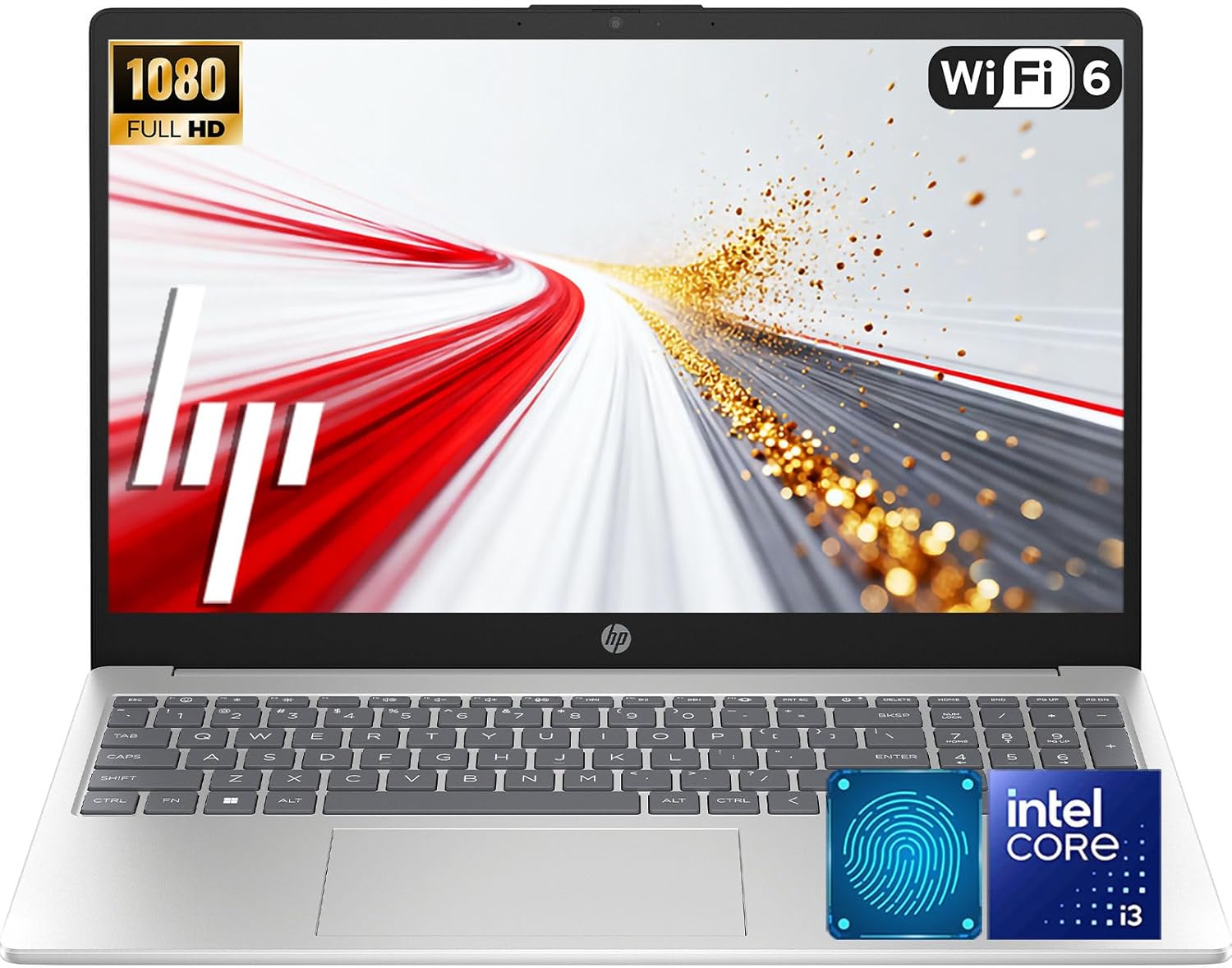 HP Latest 15.6" FHD Laptop | Intel 13th 8 Cores i3 CPU (Beat 11th i5) | 256GB SSD | Long Battery Life | Fingerprint Reader | Wi-Fi 6 | Windows 11 with Office 365 for The Web | No Mouse
