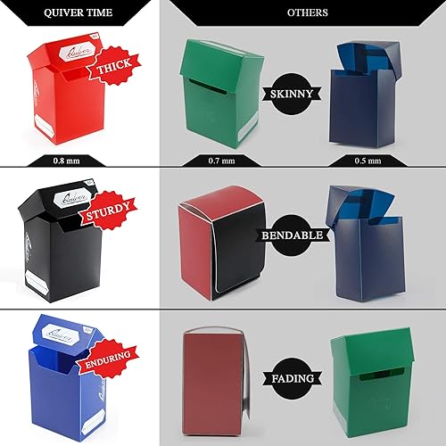 Miniatura 5 de Quiver Time Más de 80 bloques de cartas coleccionables estándar, se adaptan a MTG Deck y otras tarjetas TCG, juego de 5 cajas de cartas Commander